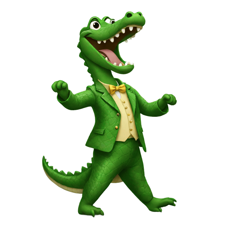 genmoji: Alligator dancing