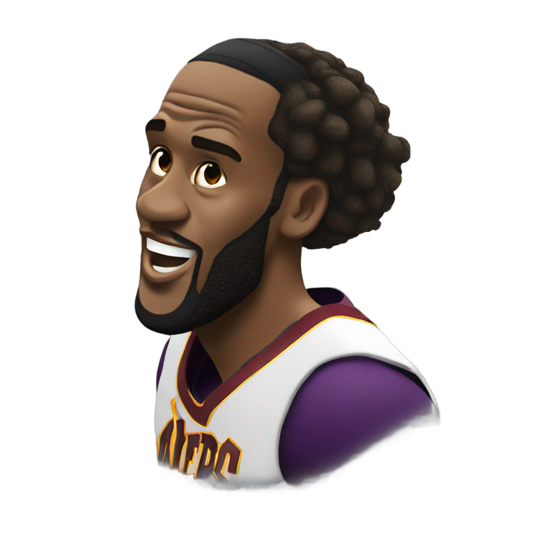 genmoji: Lebron James doing a dub