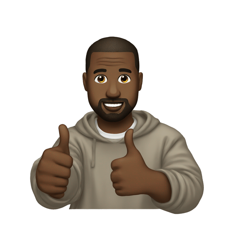 genmoji: Kanye thumbs up