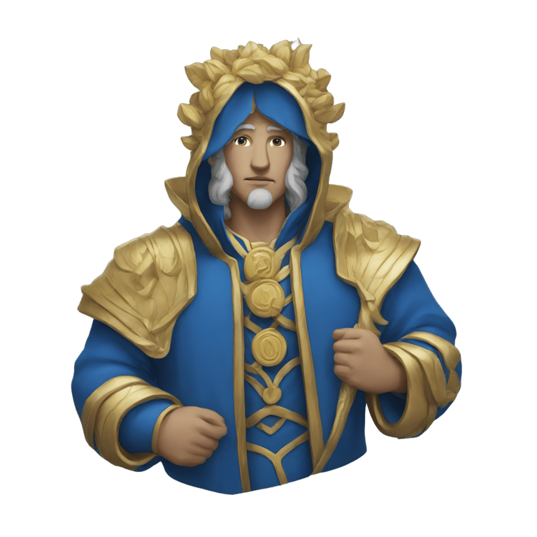 genmoji: God with a blue coat