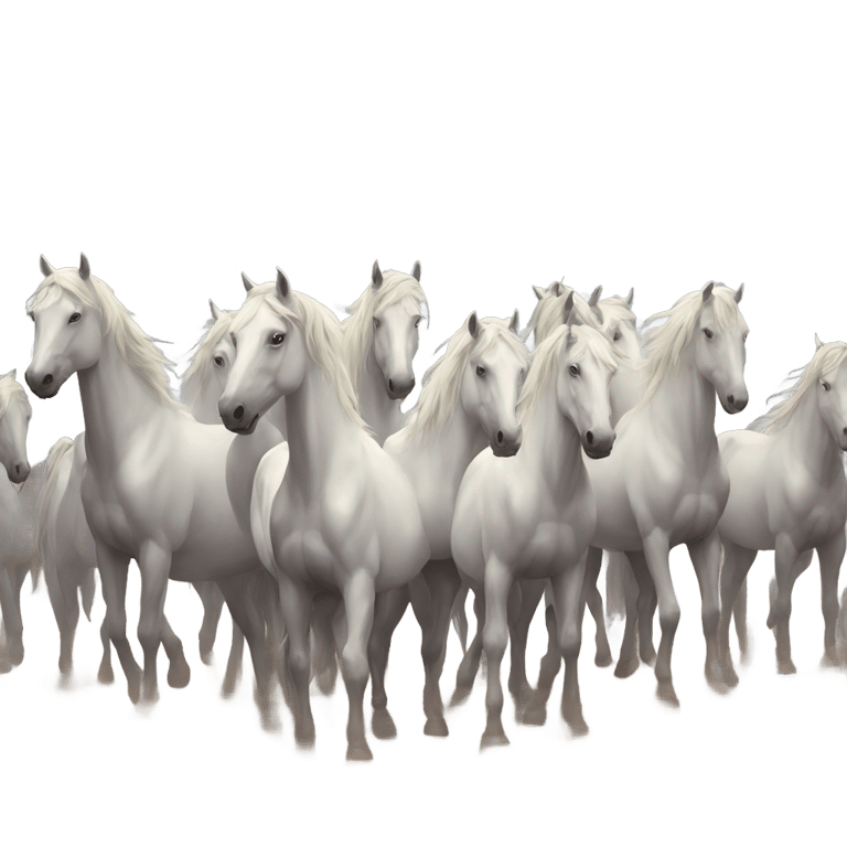 genmoji: Mystical horse herd