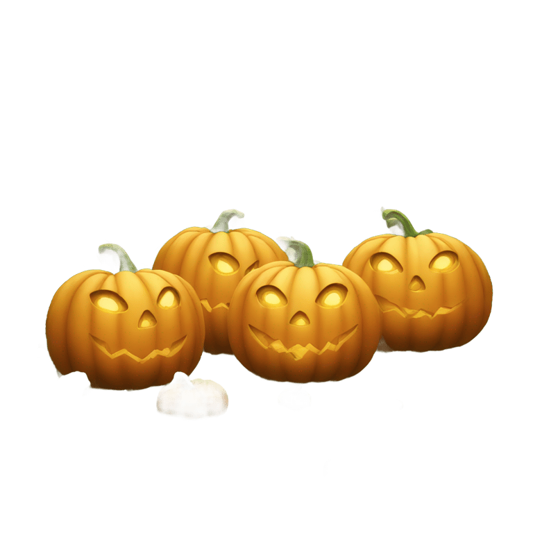 genmoji: Pumpkins in the garden without Halloween decorations