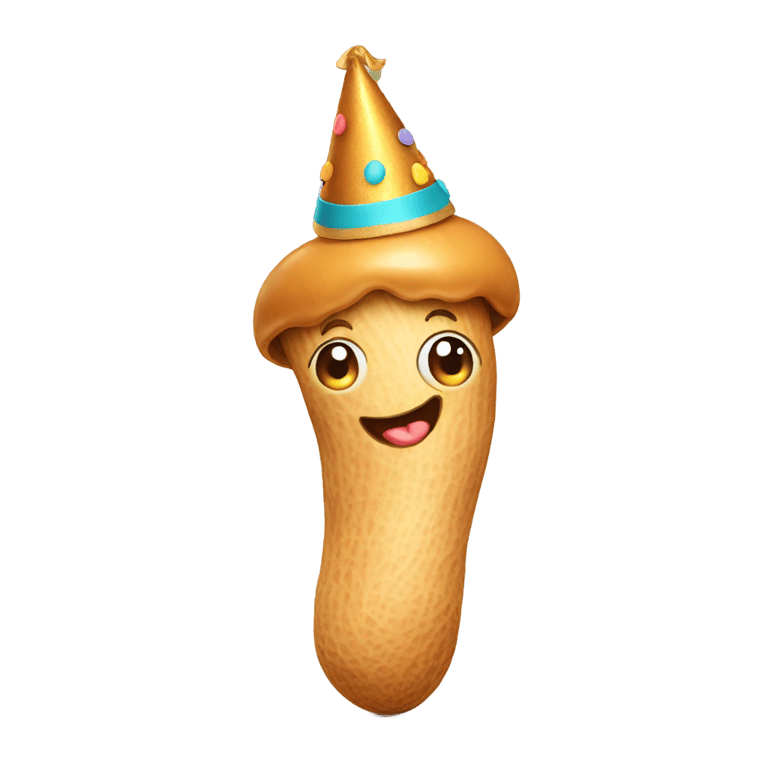 genmoji: Peanut with birthday hat