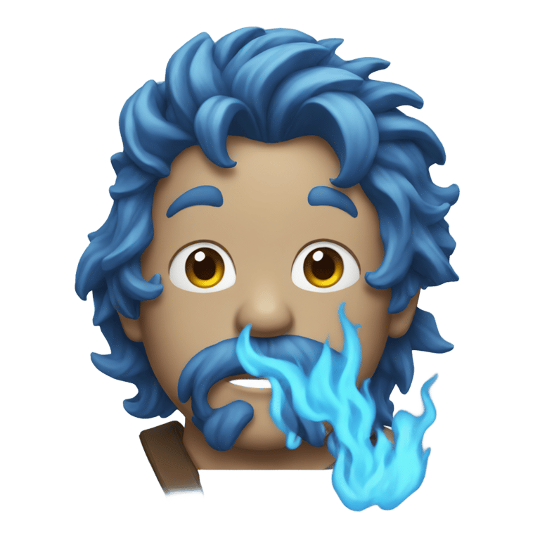 genmoji: Blue fire emoji