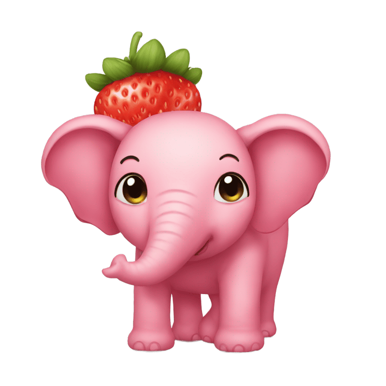 genmoji: Strawberry elephant