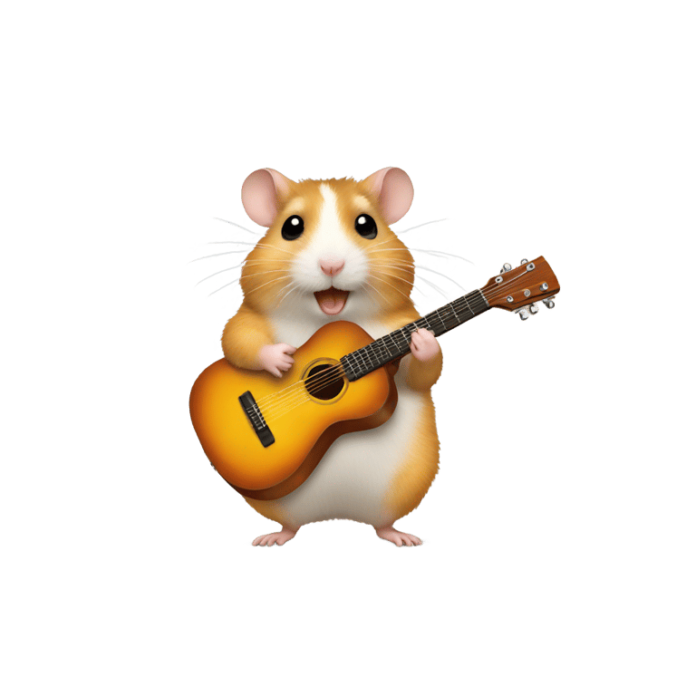 genmoji: Hamster playing guitar