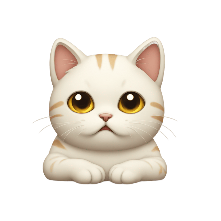 genmoji: sad cat