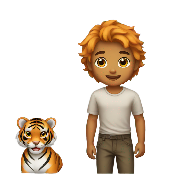 genmoji: tiger boy