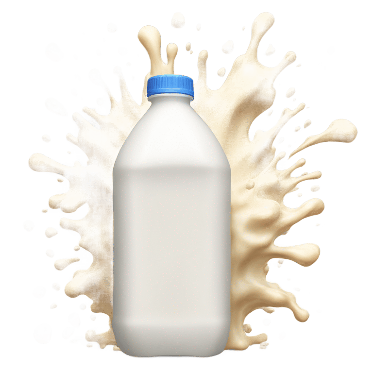 genmoji: milk gallon explosion