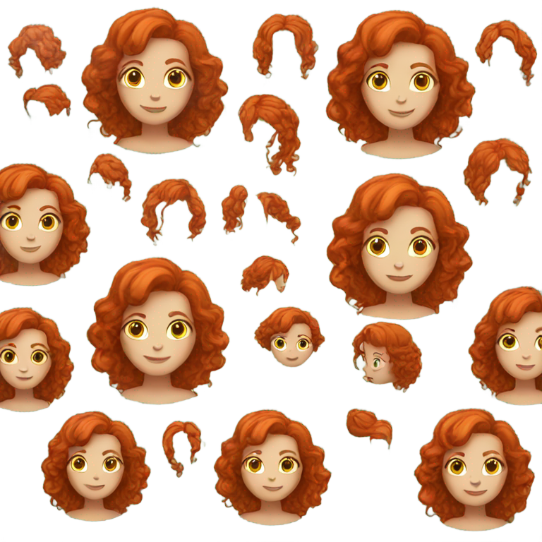 genmoji: Irish woman with red hair