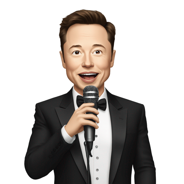 genmoji: Elon Musk as a Singer