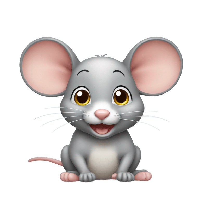 genmoji: A happy little mouse.