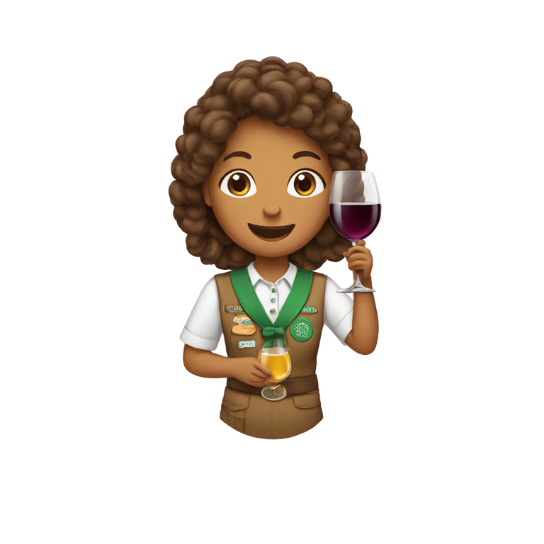 genmoji: Girl Scout cookie wine pairing badge