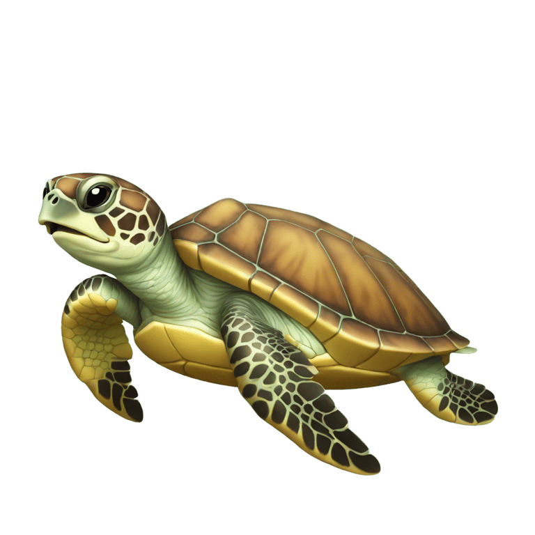 genmoji: A cute sea turtle