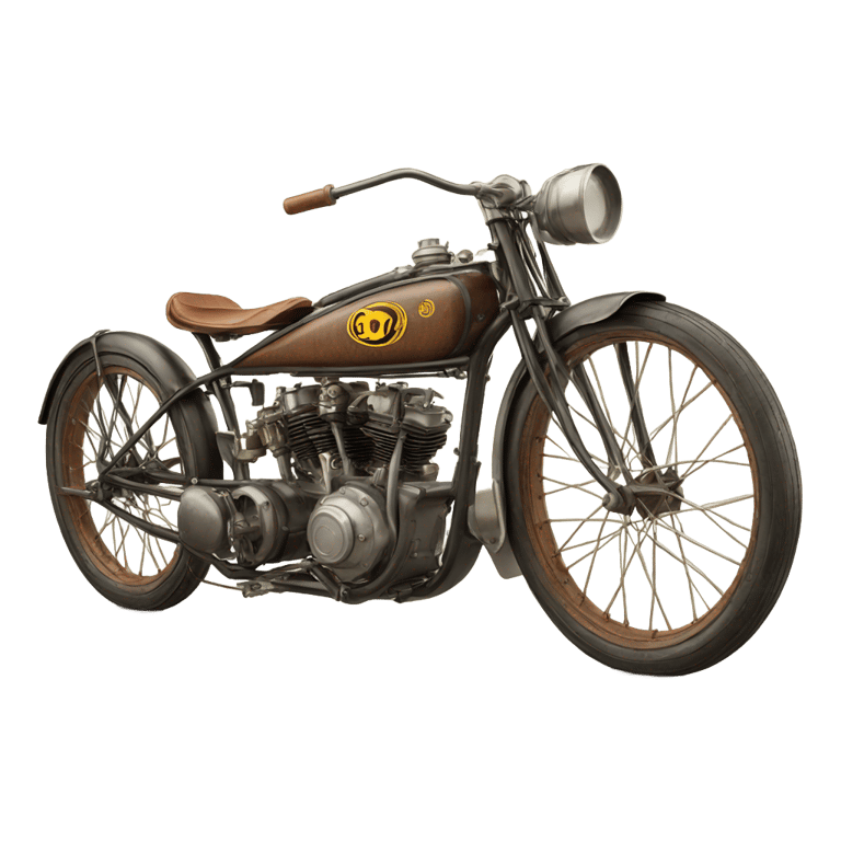 genmoji: vintage board-track motorcycle