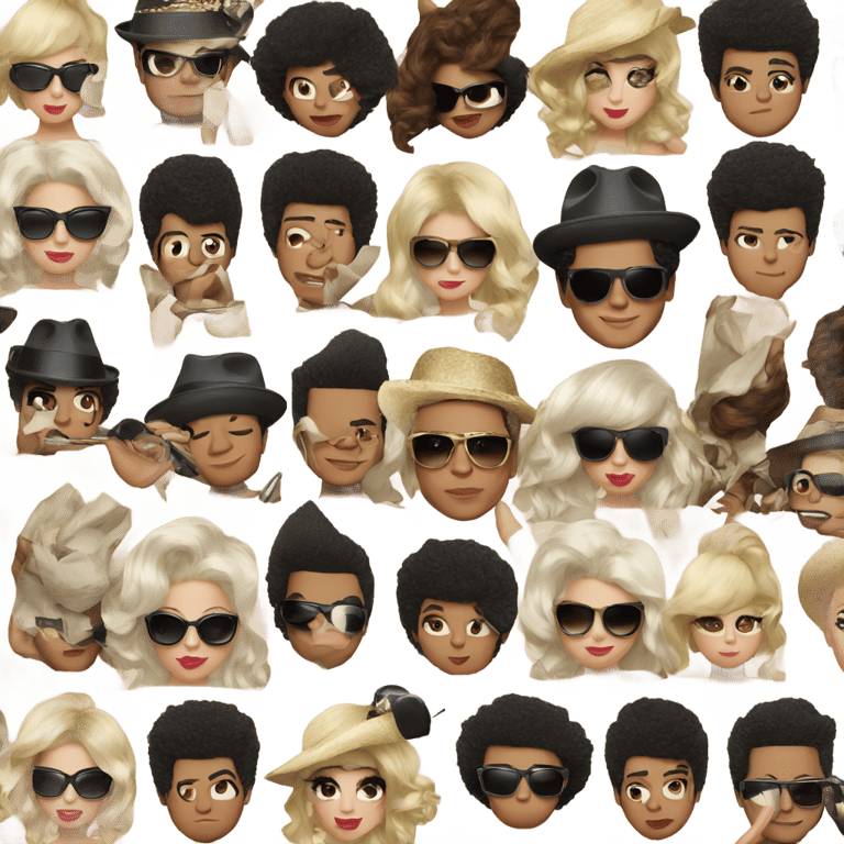 genmoji: Bruno Mars and Lady Gaga