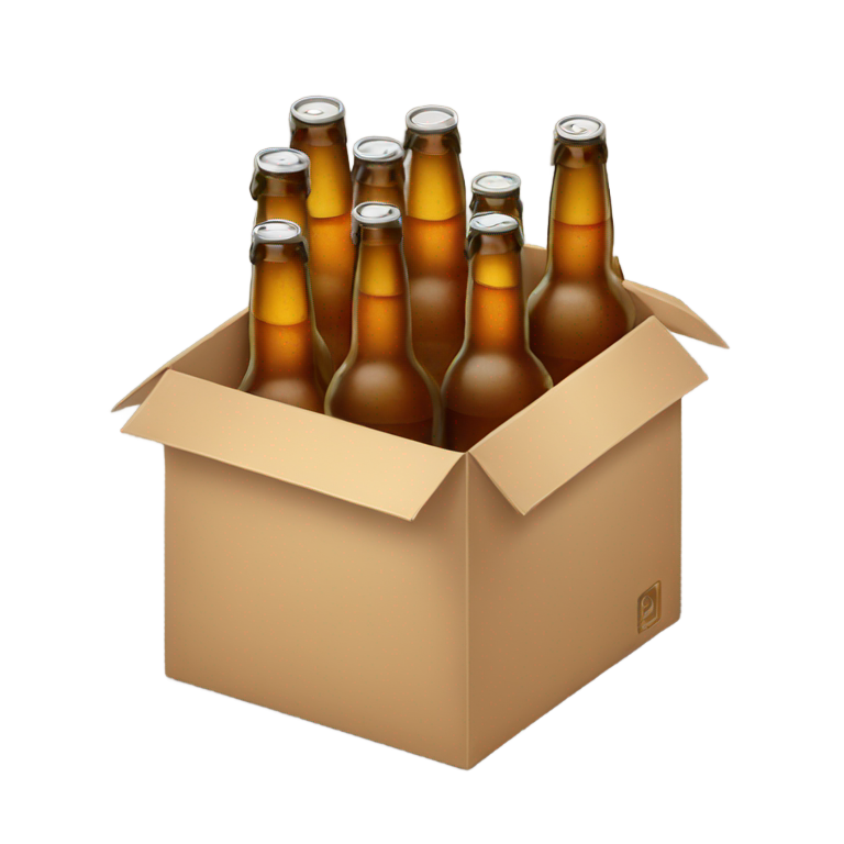genmoji: Box of beer