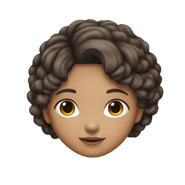 genmoji: a girl with dark brown hair