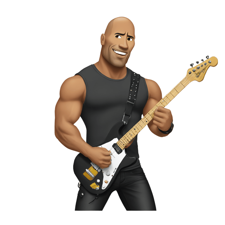 genmoji: the rock in a rock band