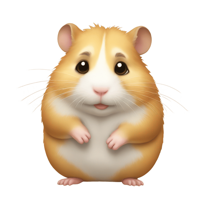 genmoji: hamster is sad