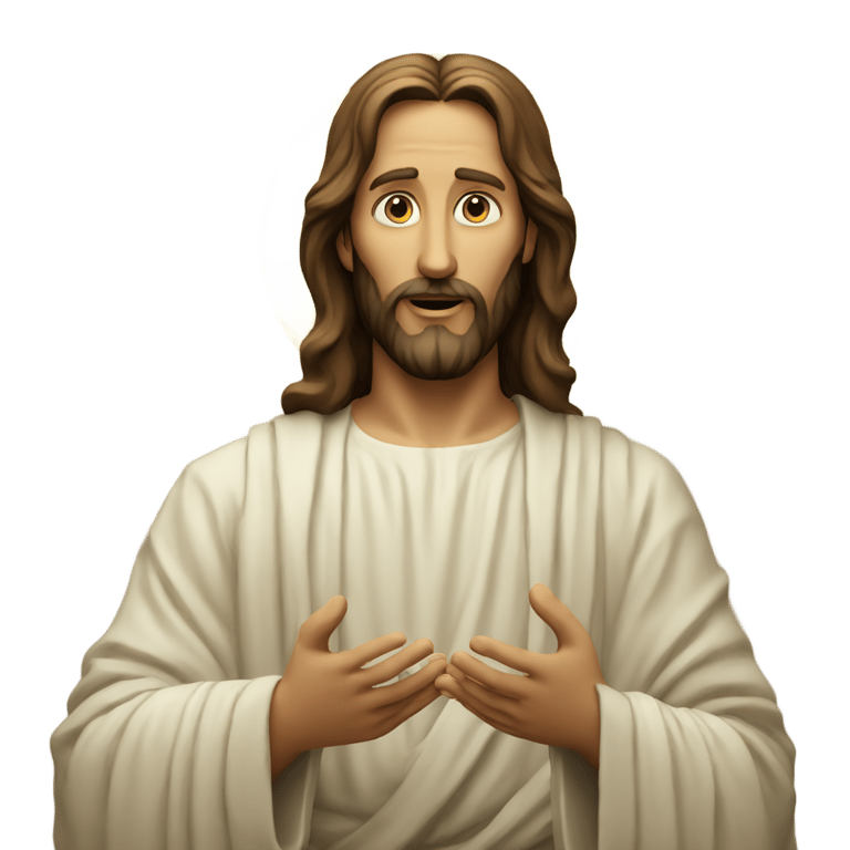 genmoji: jesus teaching sinners