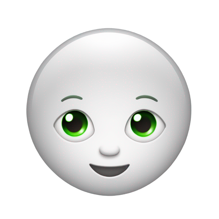 genmoji：白猫绿眼拿着车轮