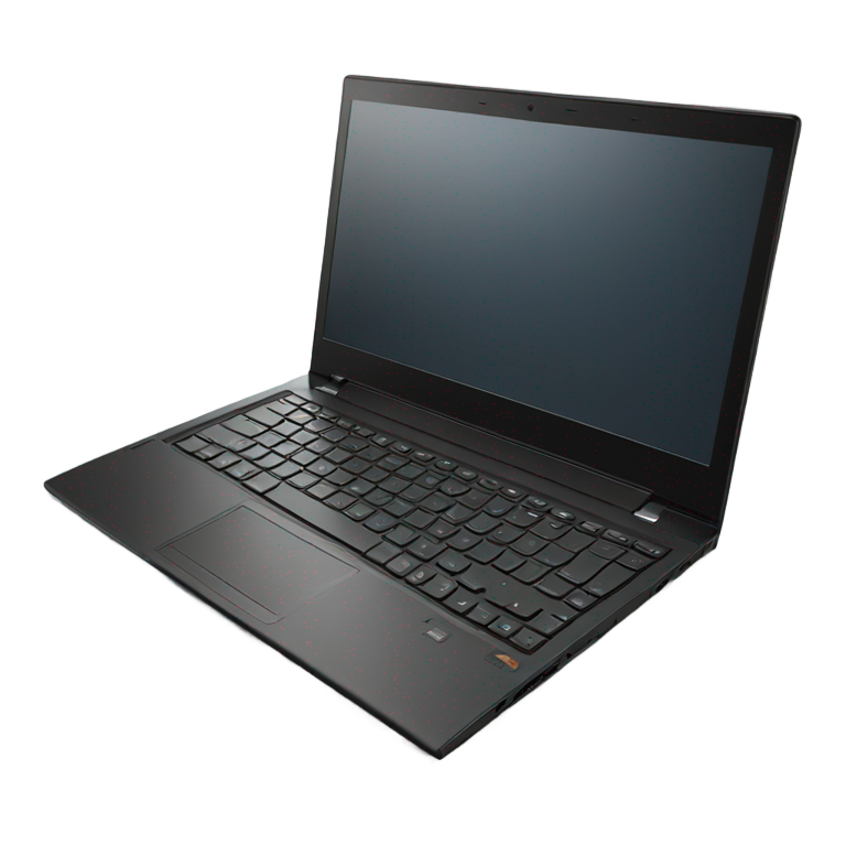 genmoji : Ordinateur portable Lenovo avec écran sombre pour le codage