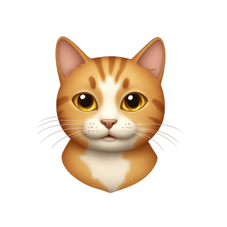 genmoji: a light brown cat with a pumpkin on its heafd