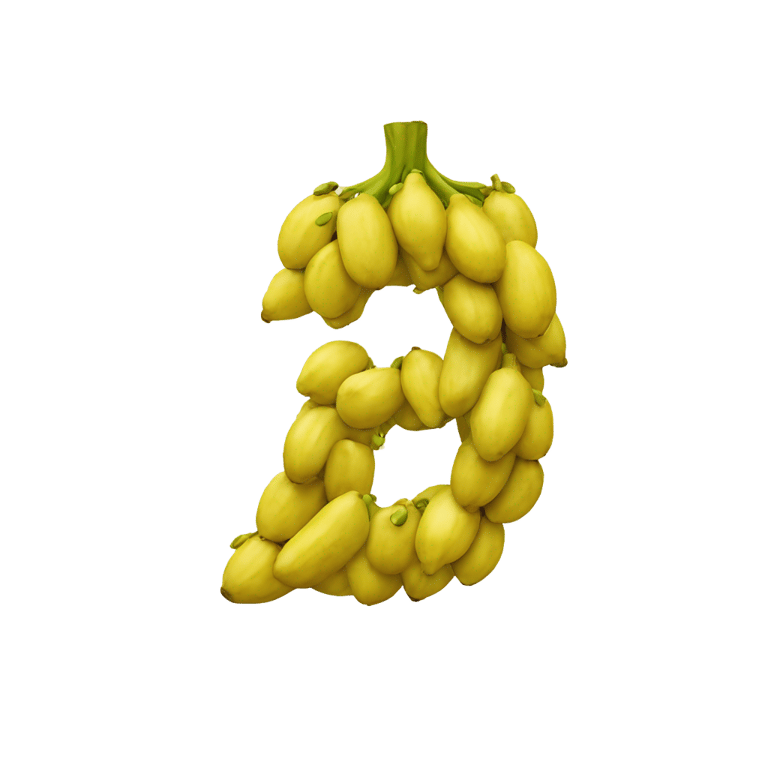 genmoji: Letter j made out of jackfruits