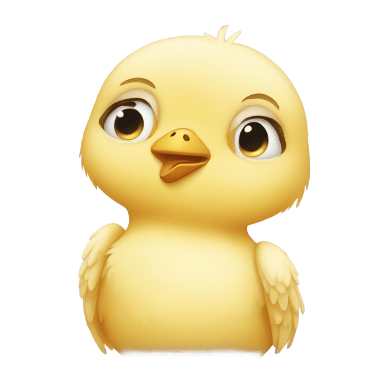 genmoji: chick with sad face