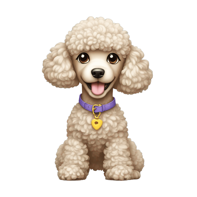 genmoji: poodle wearing boots on all four paws