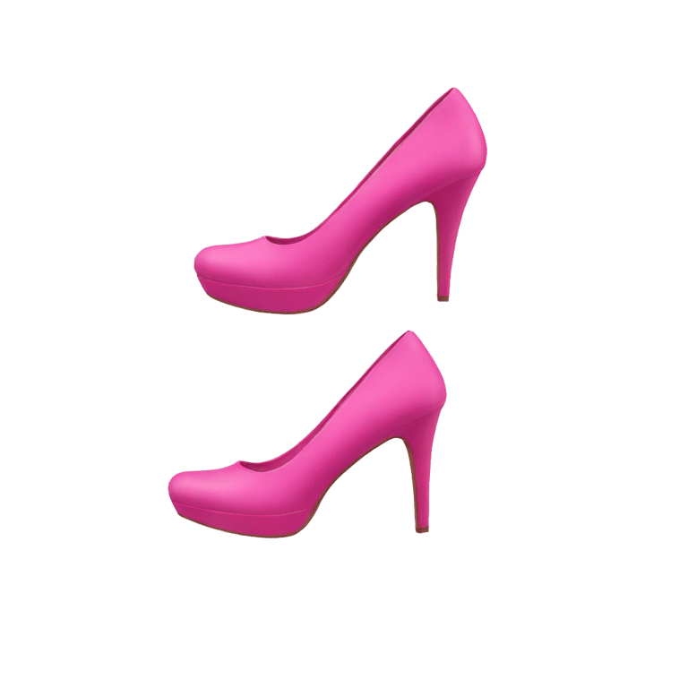 絵文字：A 2 pink heels difference designs