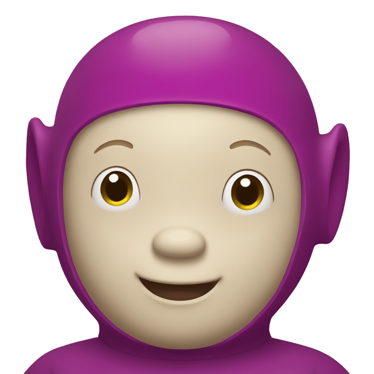 genmoji: teletubbie with chubby cheeks