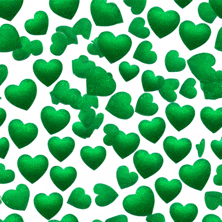 genmoji: dark green sparkly heart