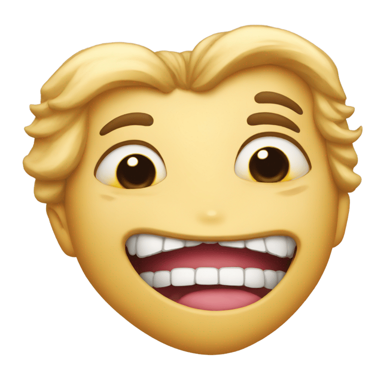 genmoji: a heart biting its lips