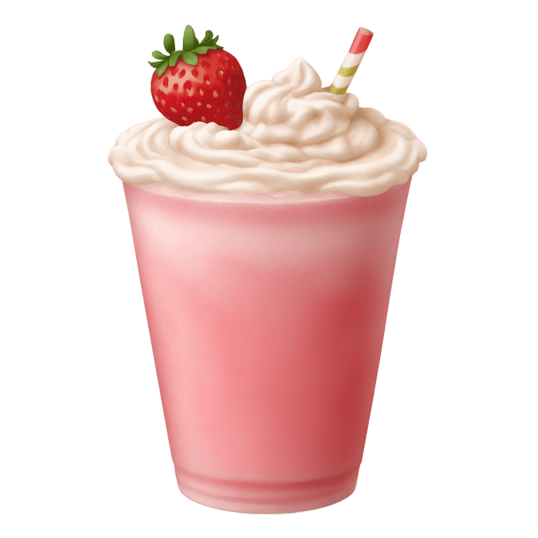 genmoji: strawberry creme frappucinno