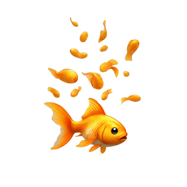 genmoji : A goldfish running a marathon