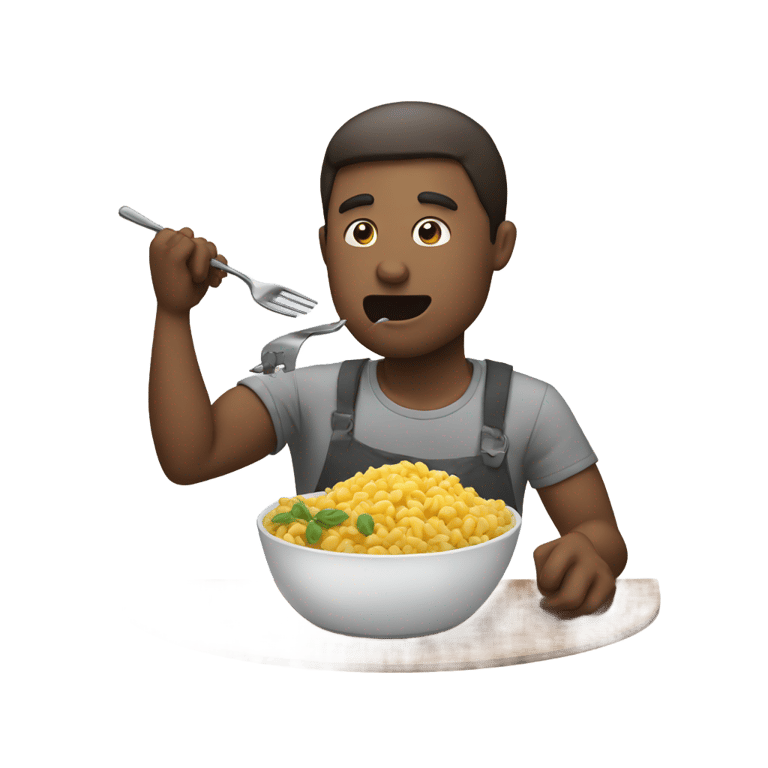 genmoji: Man Eating Iron