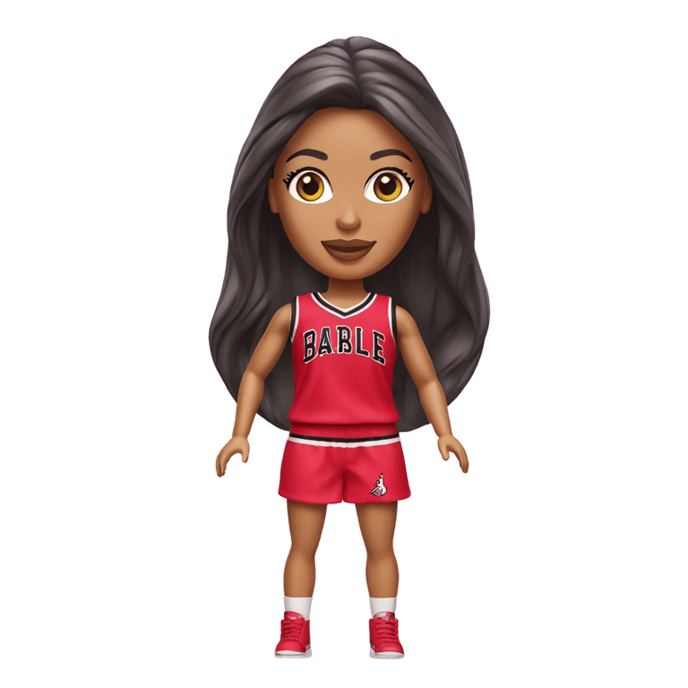 genmoji: Barbie dressed in jordan