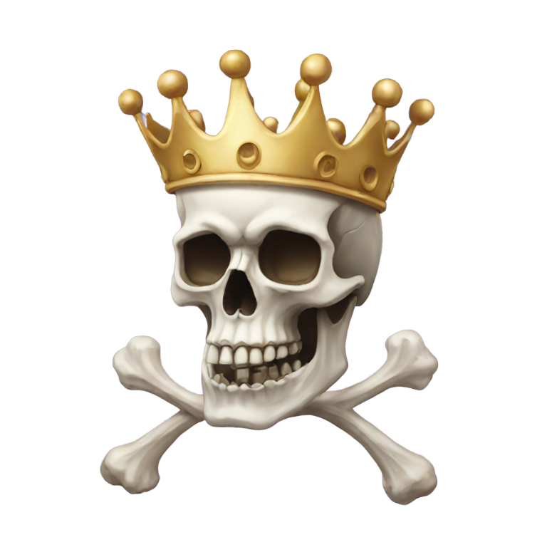 genmoji: skulll with crown