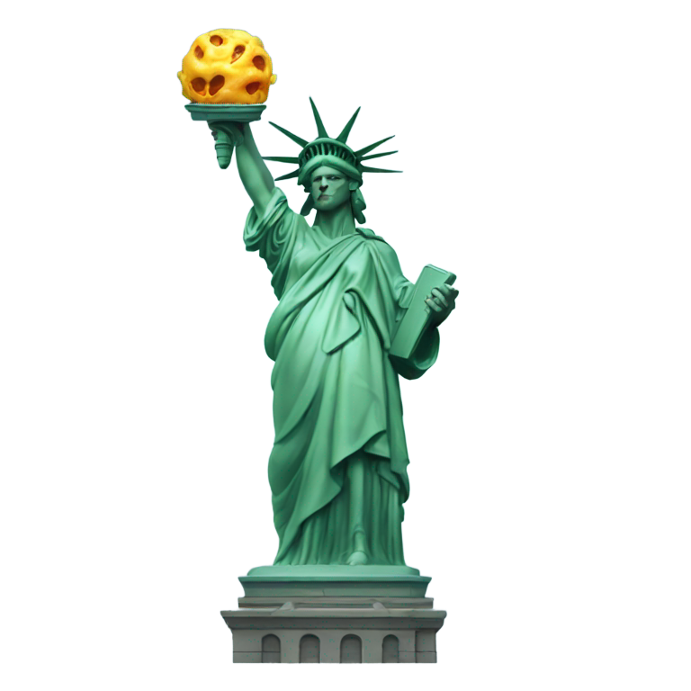 genmoji : Statue de la Liberté zombie