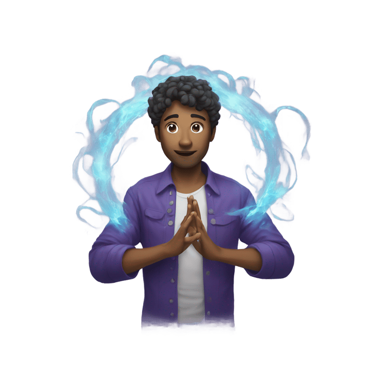 genmoji: Guy using psychic powers