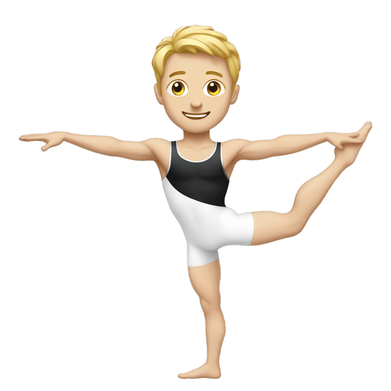 genmoji: white man gymnastics