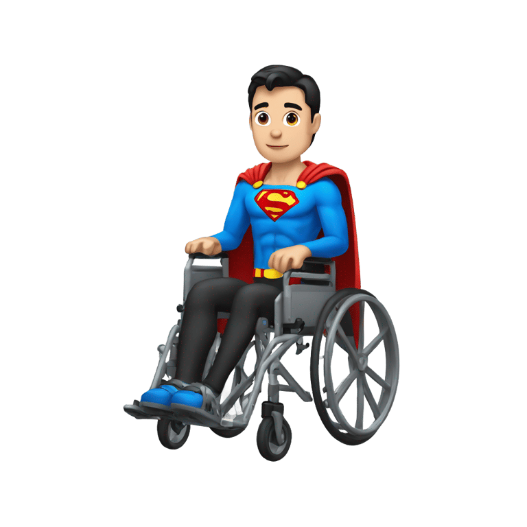 genmoji: superman in a wheelchair