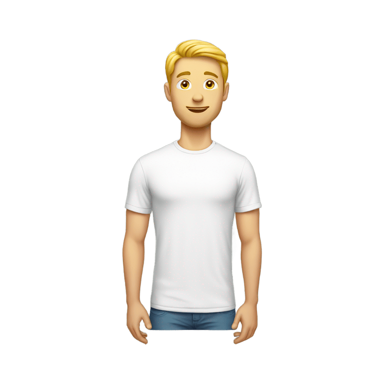 genmoji: white man lift shirt