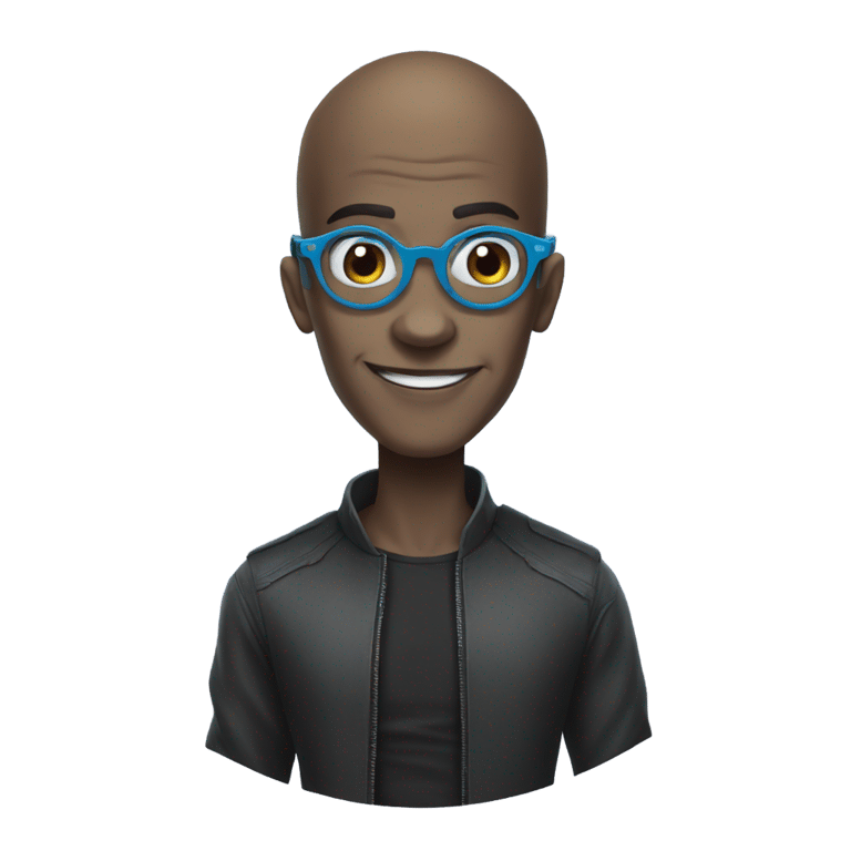 genmoji: Megamind with glasses