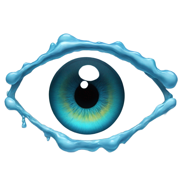 genmoji: eye made of water