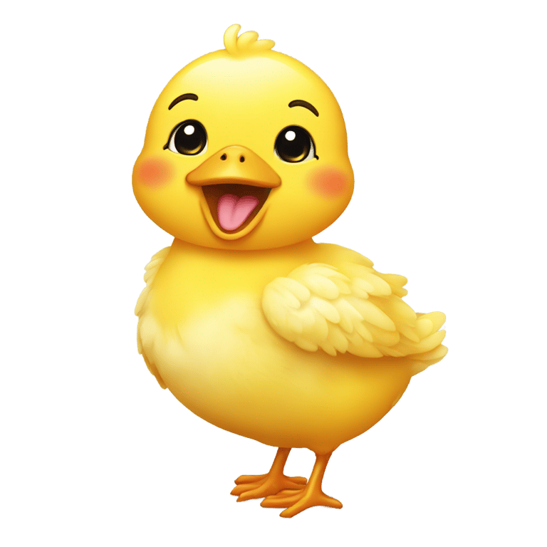 genmoji: A cute chick happy with tongue