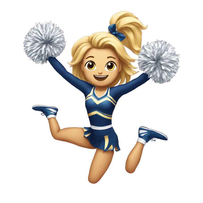 genmoji: And cheerleader flyer doing a stunt