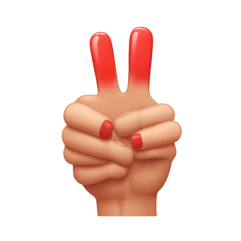 genmoji: Thumbs UP with nails painting light red